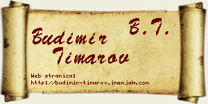 Budimir Timarov vizit kartica